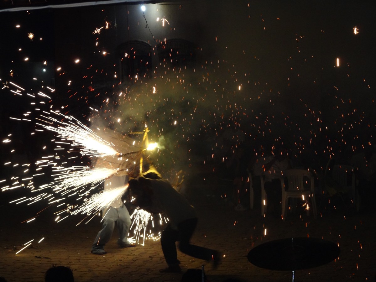 sparkling bull fight