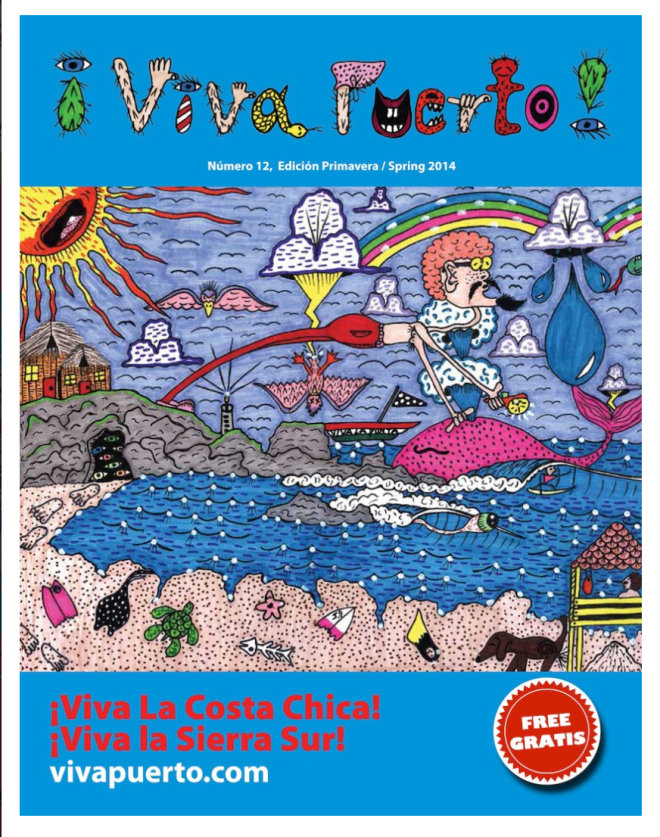 Image shows psychedelic drawing of La Punta de Zicaztela